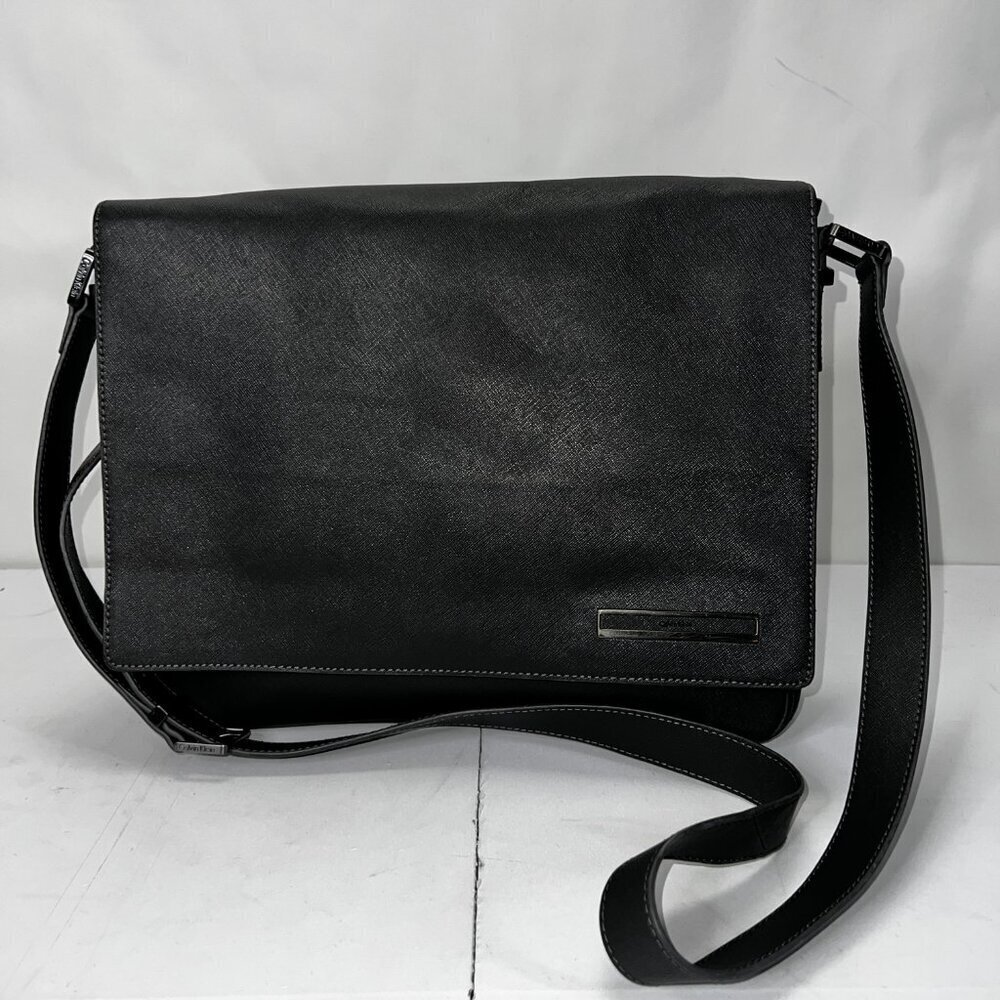 Calvin Klein Safiano Leather Laptop Bag